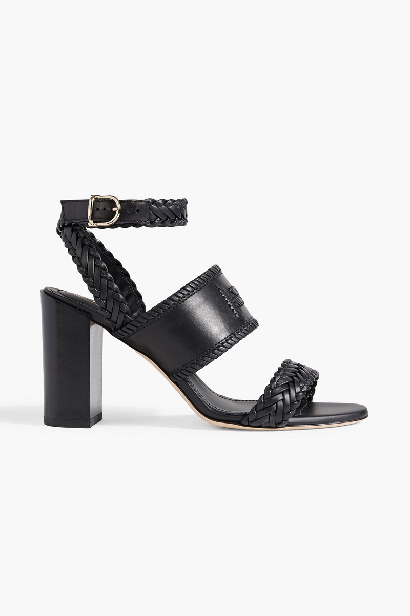 Tod's - Braided leather sandals - Black - EU 35.5