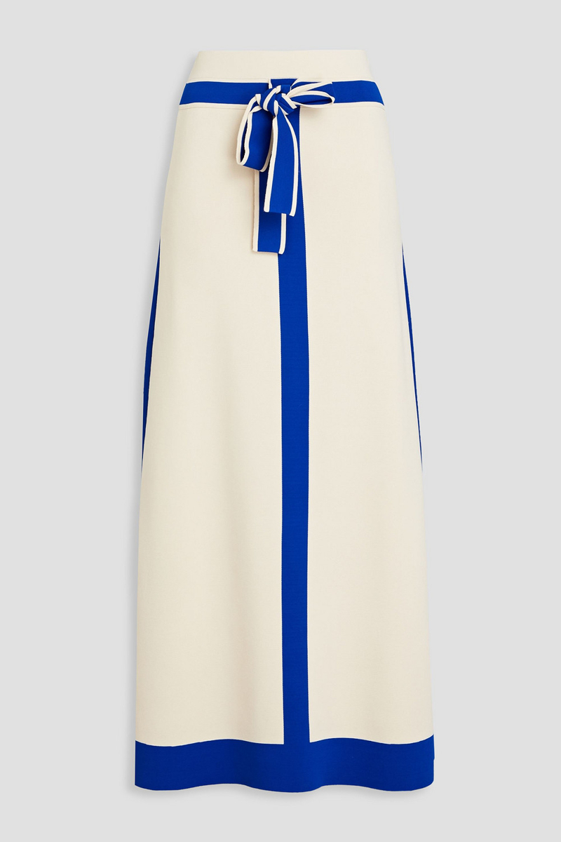 Zimmermann - Bow-detailed knitted maxi skirt - White - 2