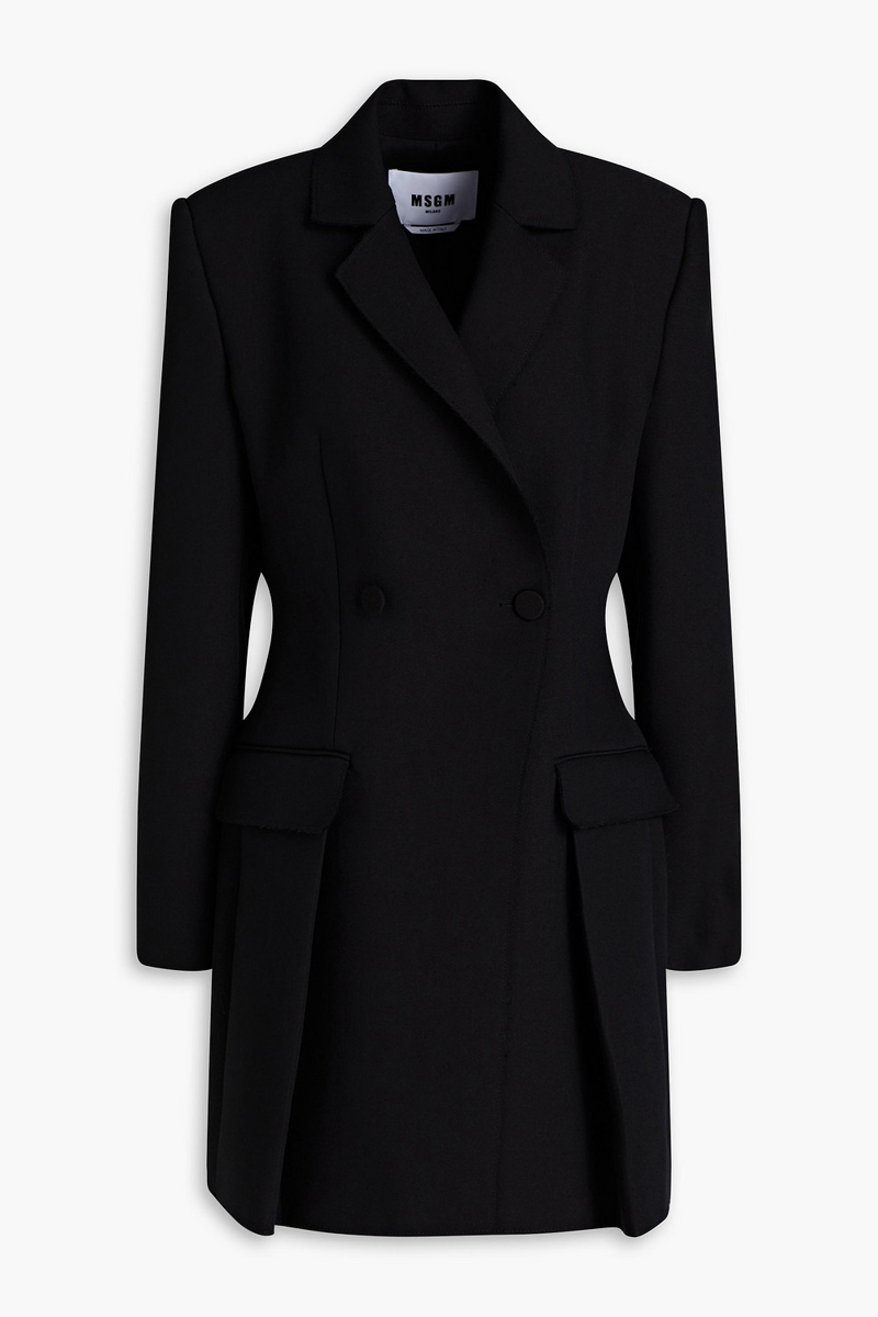 MSGM - Pleated crepe mini dress - Black - IT 40
