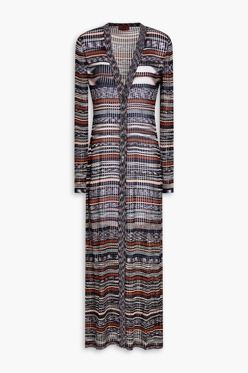 missoni - space-dyed ribbed-knit cardigan - black - it 38