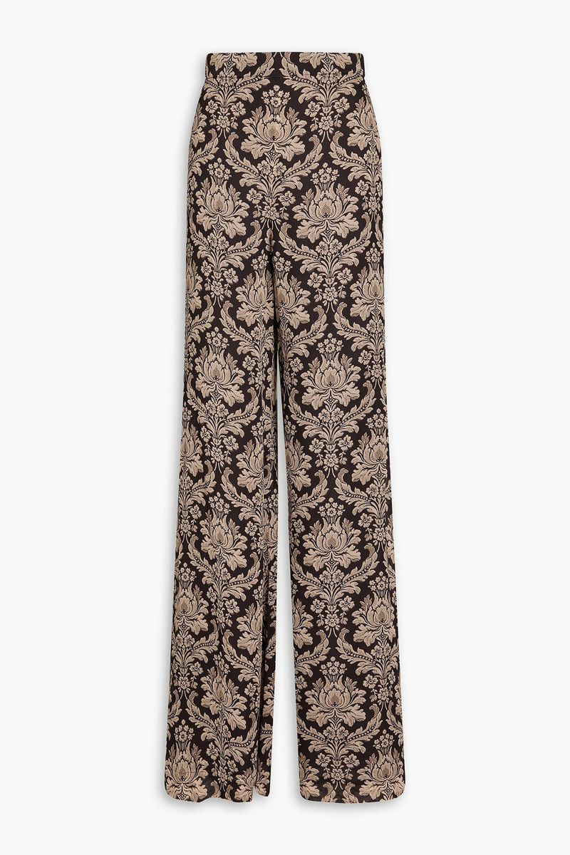 zimmermann - floral-print chiffon wide-leg pants - neutral - 00