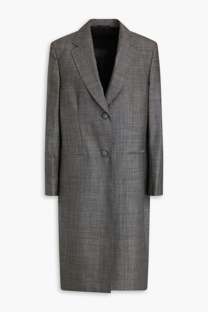 officine générale - auriane wool-blend coat - gray - fr 36