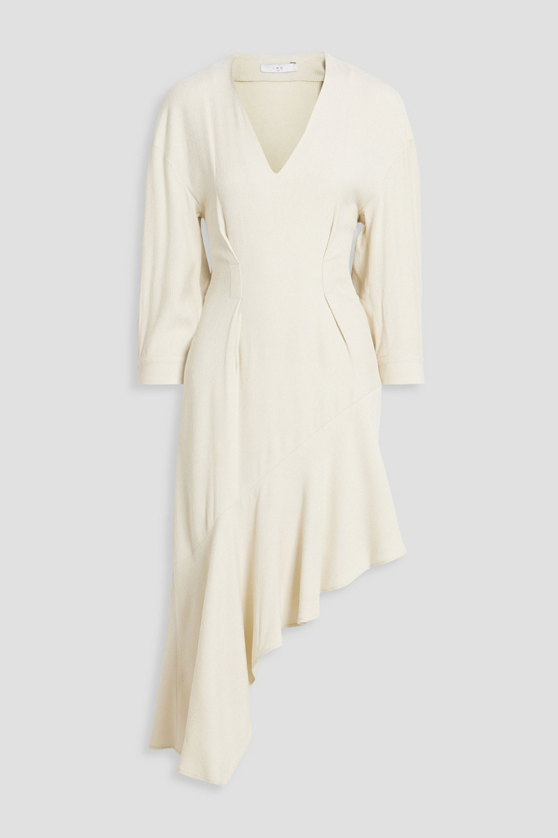 iro - izae asymmetric chenille dress - white - fr 34