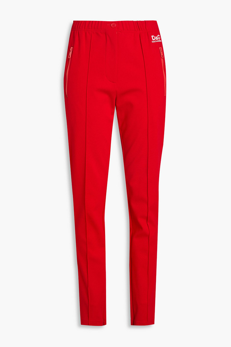 Dolce&Gabbana - Logo-print jersey track pants - Red - IT 48
