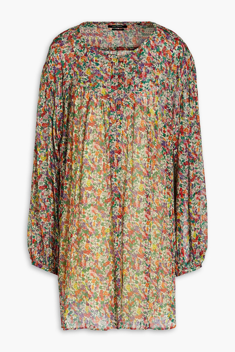 Isabel Marant - Orion floral-print silk-georgette mini dress - Multicolor - FR 36