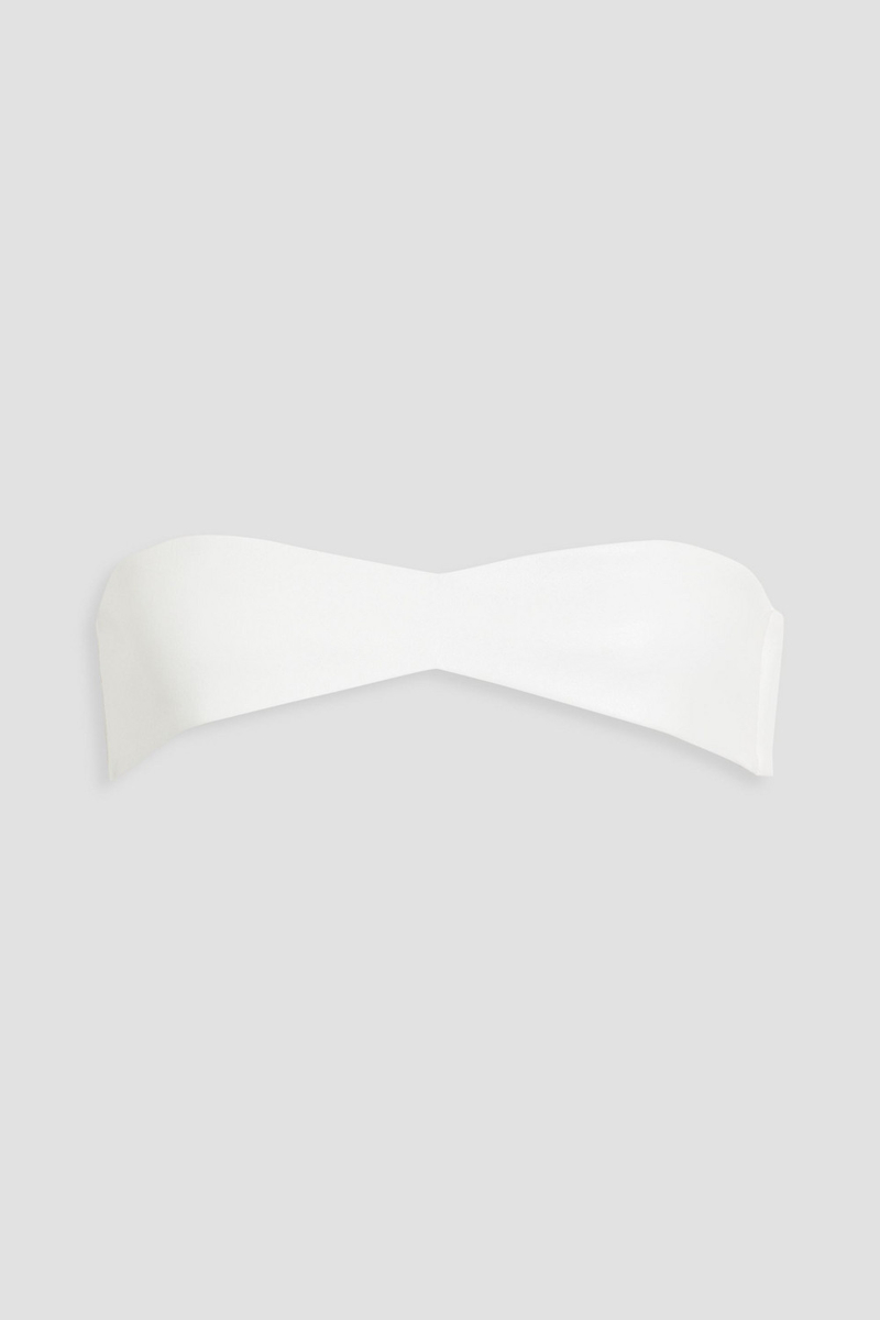 Mônot - Strapless leather bra top - White - IT 36