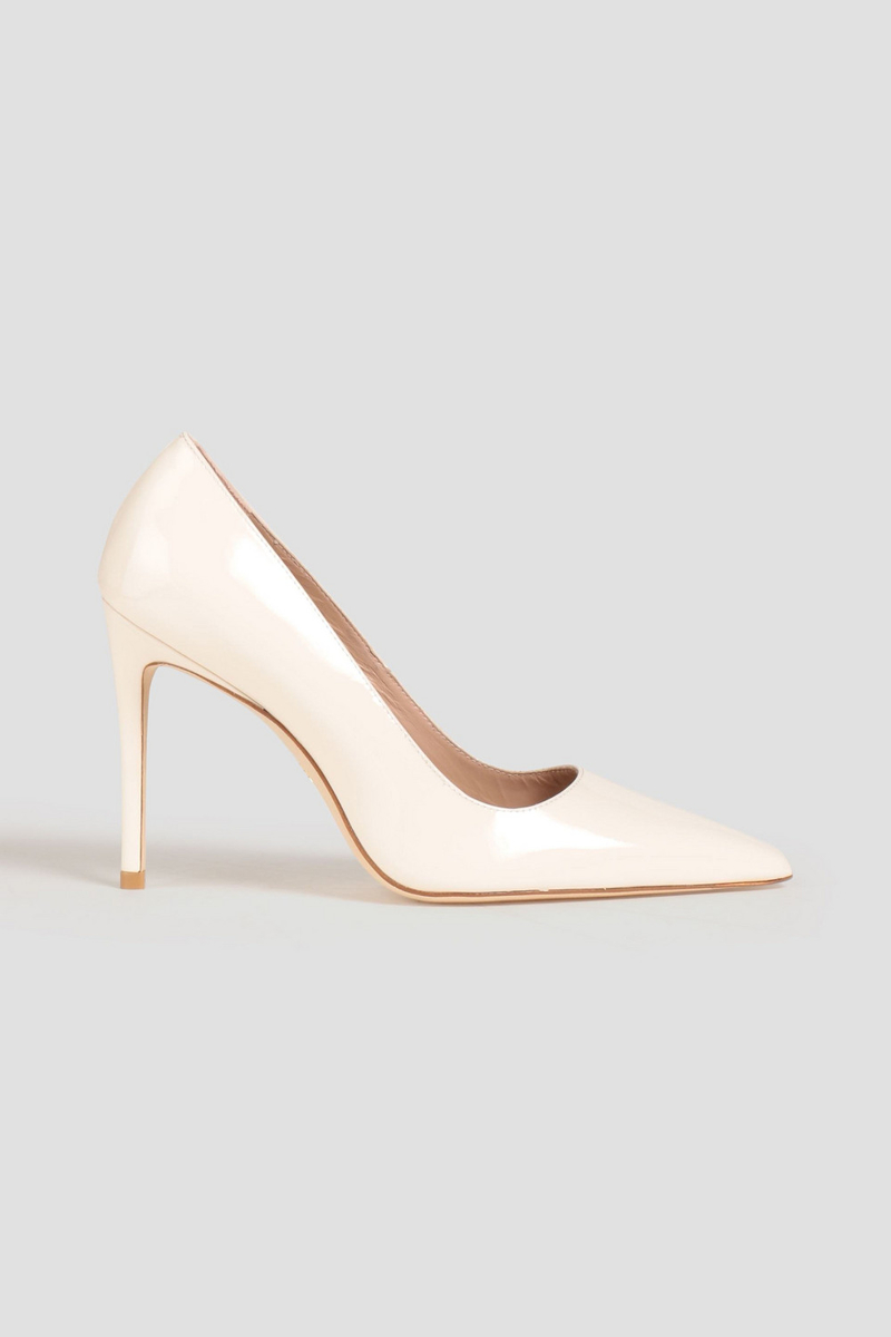 Stuart Weitzman - Stuart 100 patent-leather pumps - White - EU 40