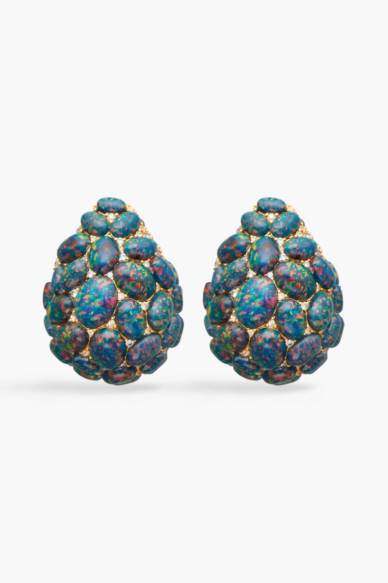 Zimmermann - Gold-tone stone earrings - Blue - OneSize