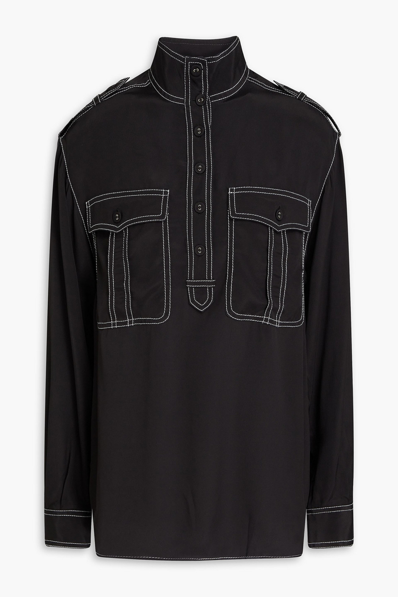 zimmermann - satin blouse - black - 00