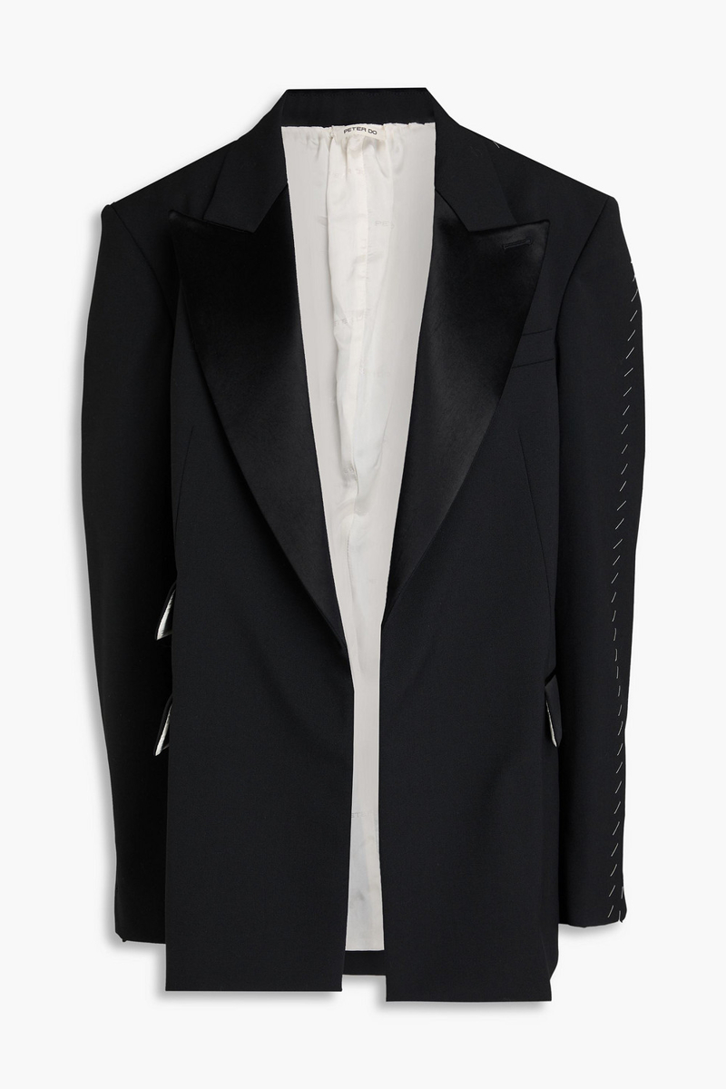 peter do - twill blazer - black - fr 34