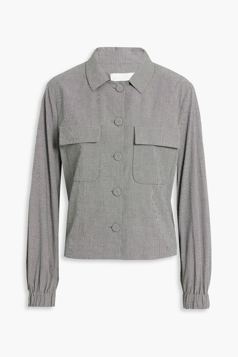 fabiana filippi - houndstooth cotton jacket - black - it 44