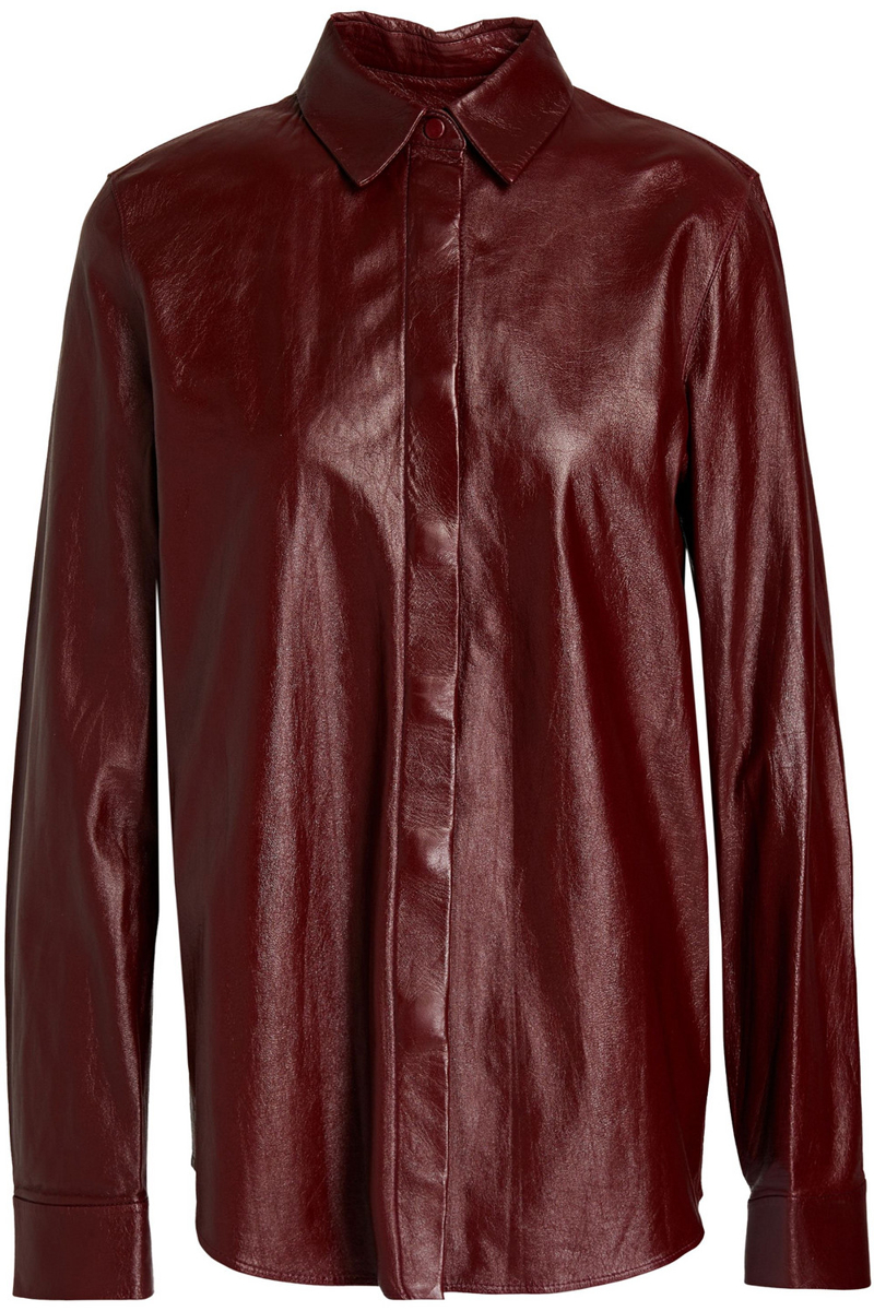 Zeynep Arcay - Leather shirt - Purple - US 2