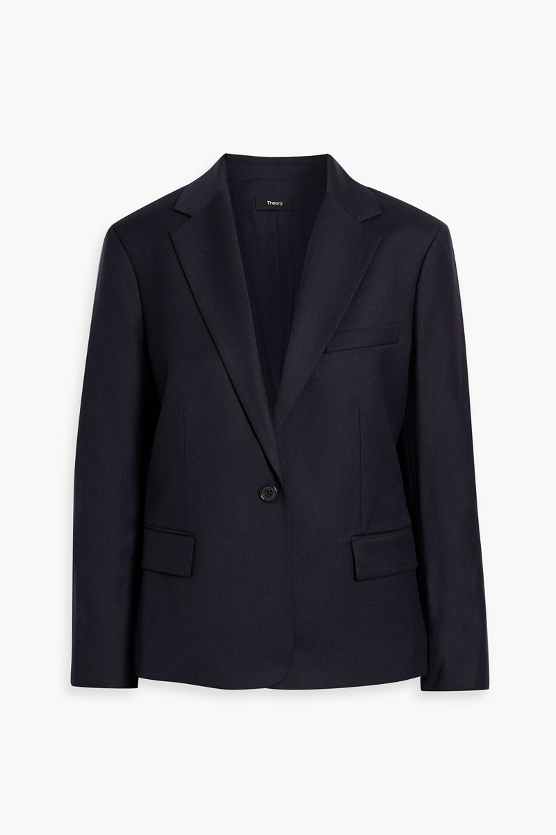 theory - wool-twill blazer - blue - us 2