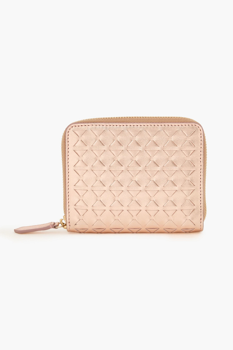 serapian - mosaico woven metallic leather wallet - metallic - onesize