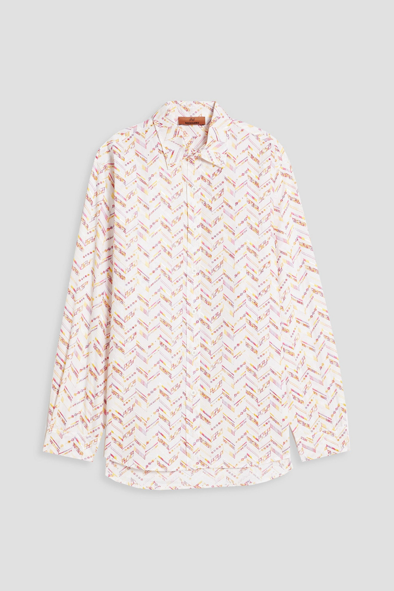 missoni - broderie anglaise cotton shirt - white - it 38