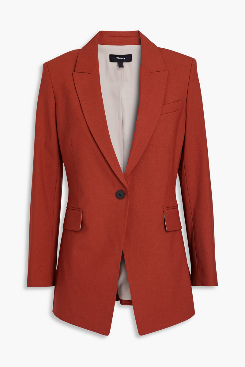 theory - wool-blend blazer - red - us 00