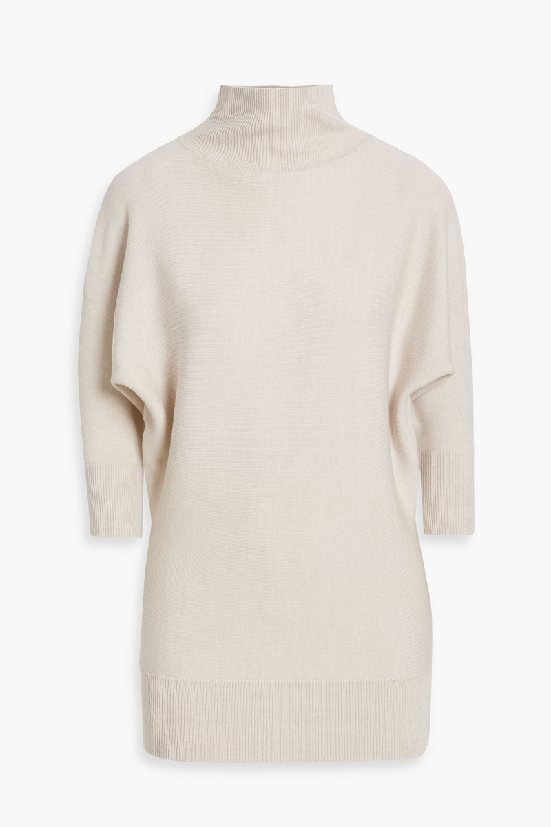 toteme - wool-blend turtleneck sweater - white - xxs