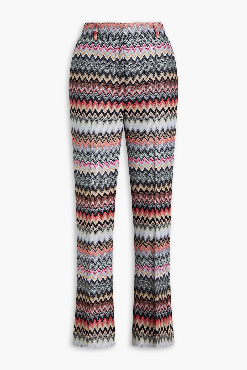 missoni - cotton-blend crochet-knit bootcut pants - multicolor - it 38