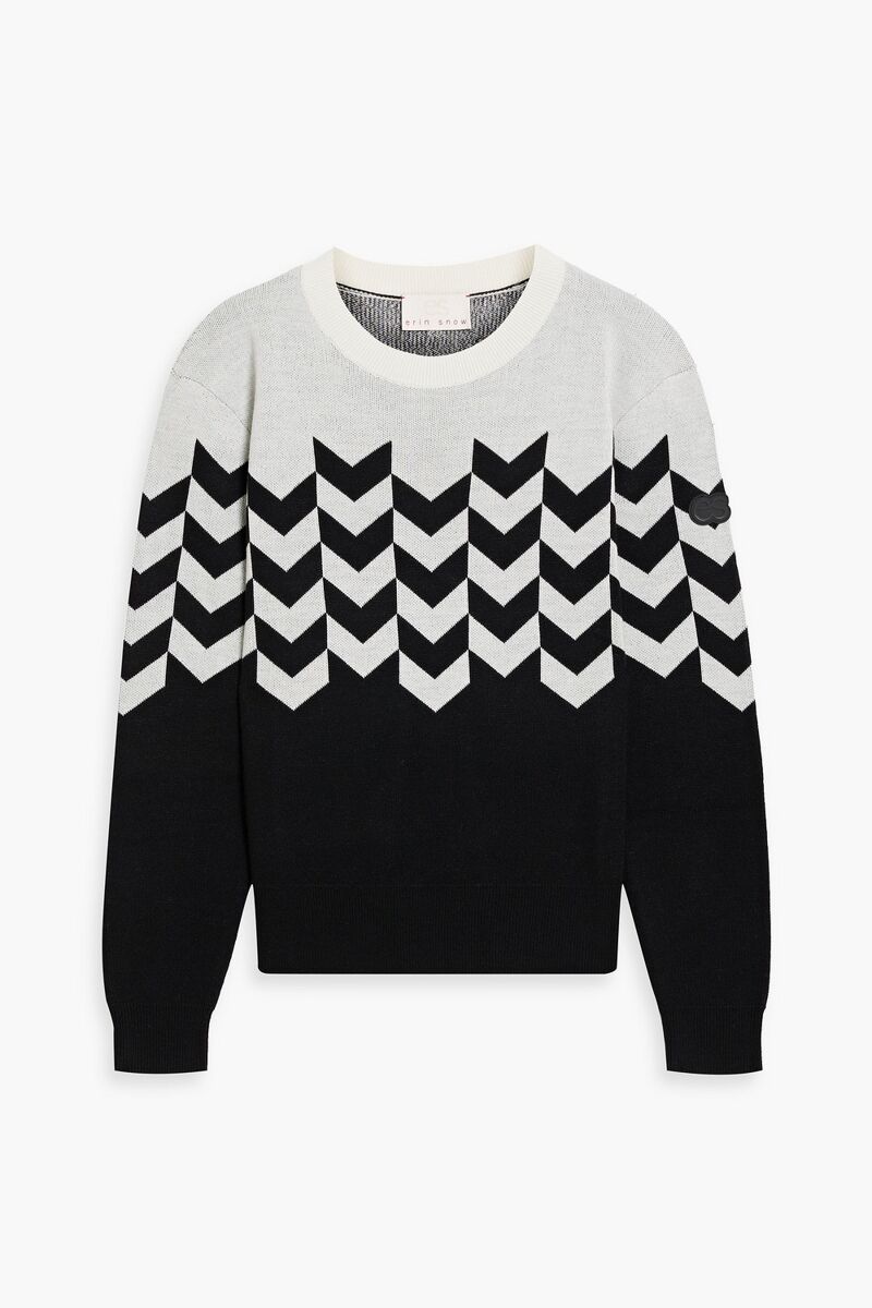 Erin Snow - Gaia jacquard-knit merino wool sweater - Black - M