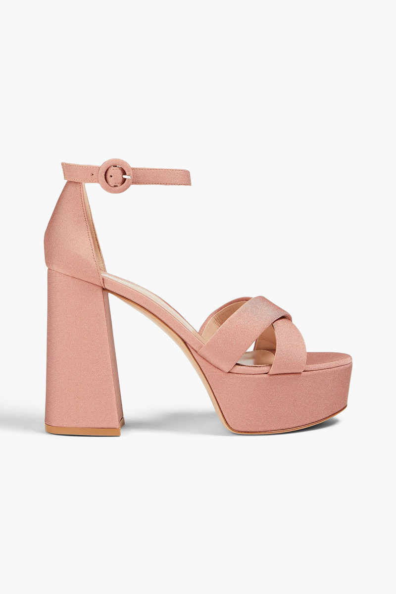 Gianvito Rossi - Sheridan jersey platform sandals - Pink - EU 42