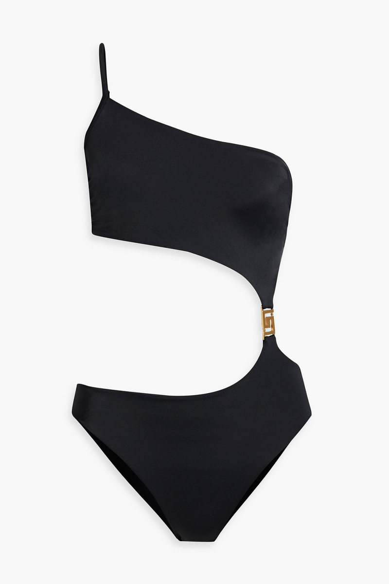 Versace - One-shoulder cutout swimsuit - Black - IT IV