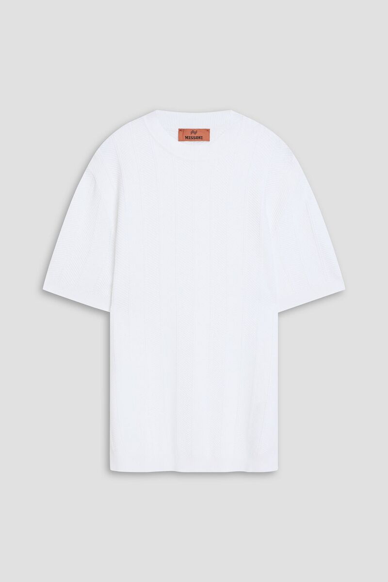 Missoni - Jacquard-knit cotton T-shirt - White - IT 54