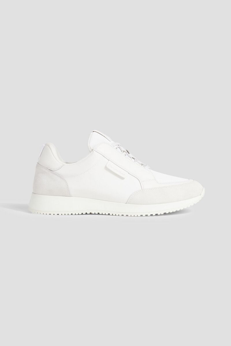 Gianvito Rossi - Powell suede-trimmed leather sneakers - White - EU 42.5