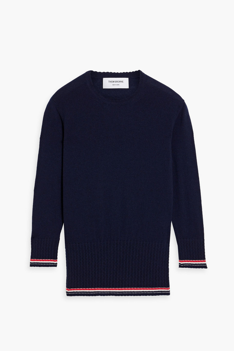 thom browne - striped cashmere sweater - blue - it 36