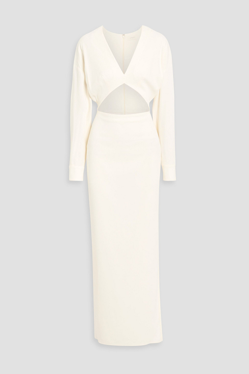 lapointe - cutout crepe maxi dress - white - us 4