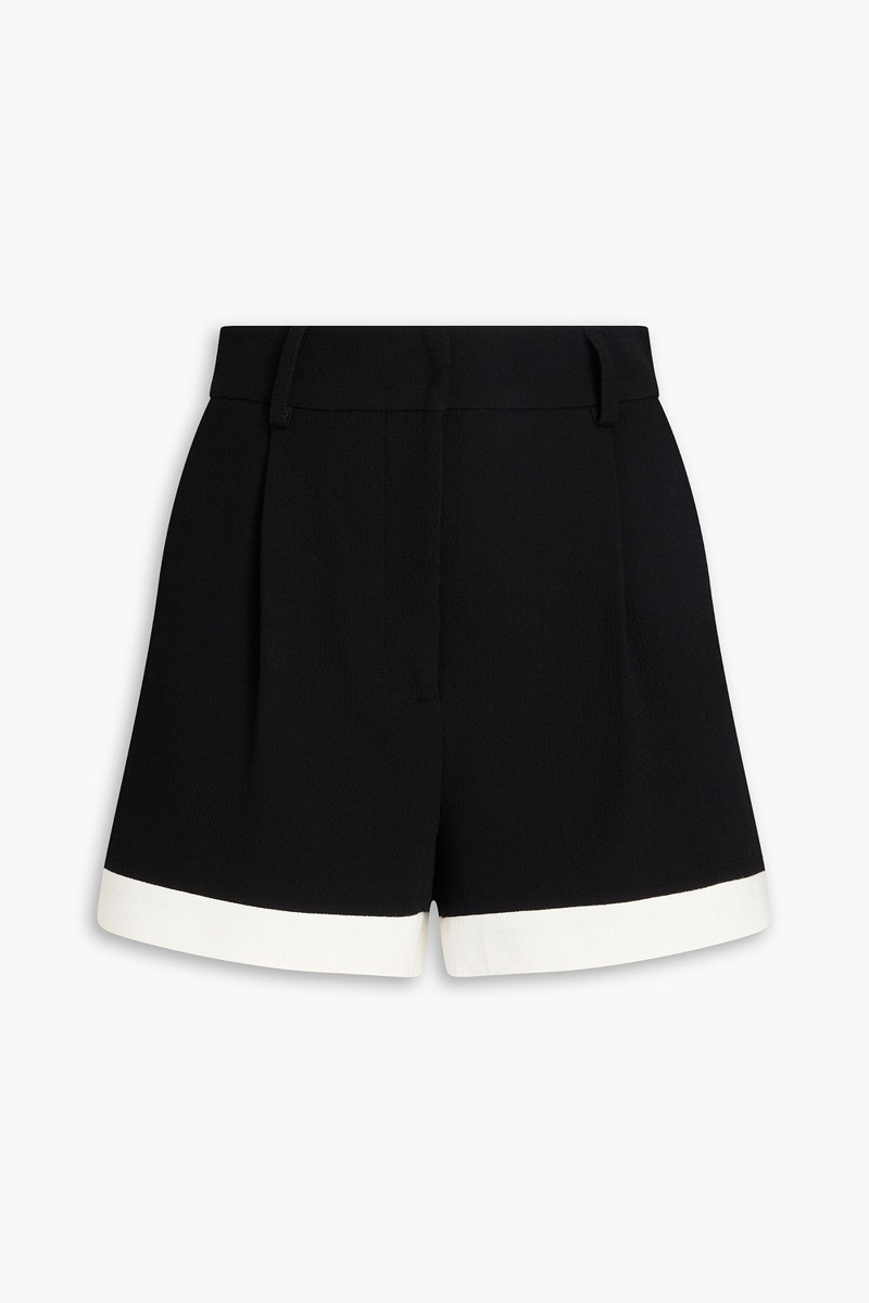 moschino - two-tone hammered-crepe shorts - black - it 42