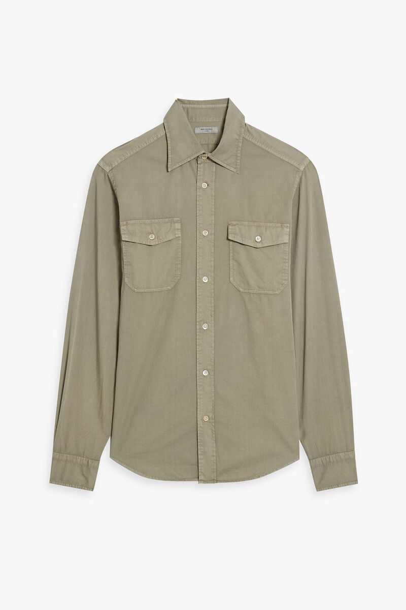 Boglioli - Cotton shirt - Green - 38cm