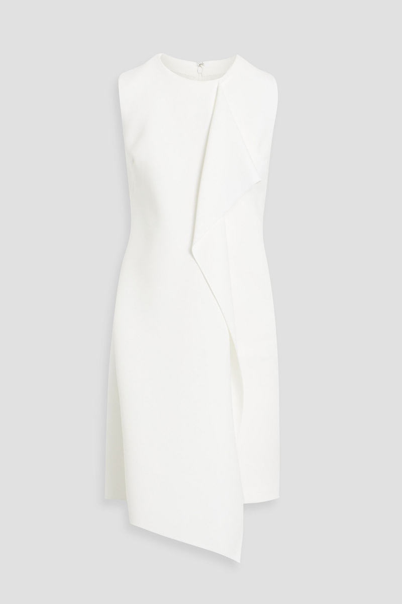 oscar de la renta - draped crepe mini dress - white - us 4