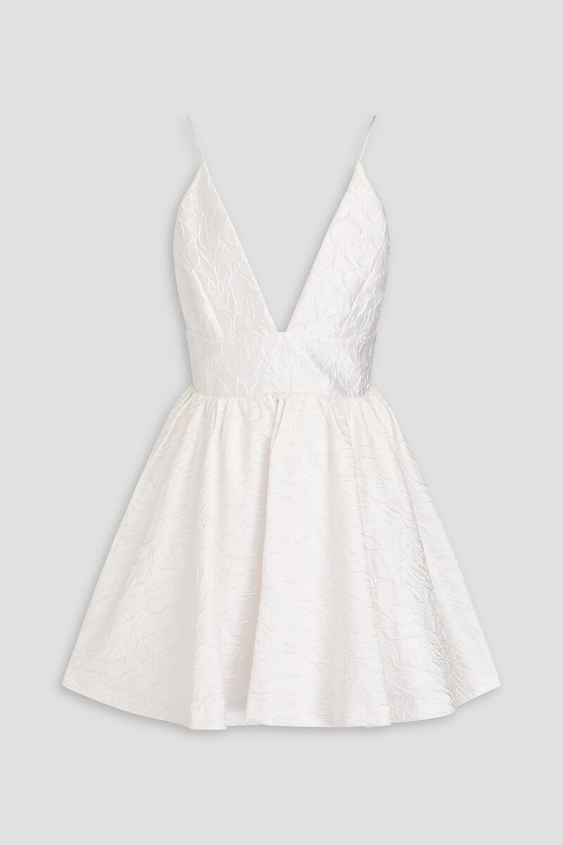 Alice Olivia - Ellamae cloqué mini dress - White - US 12