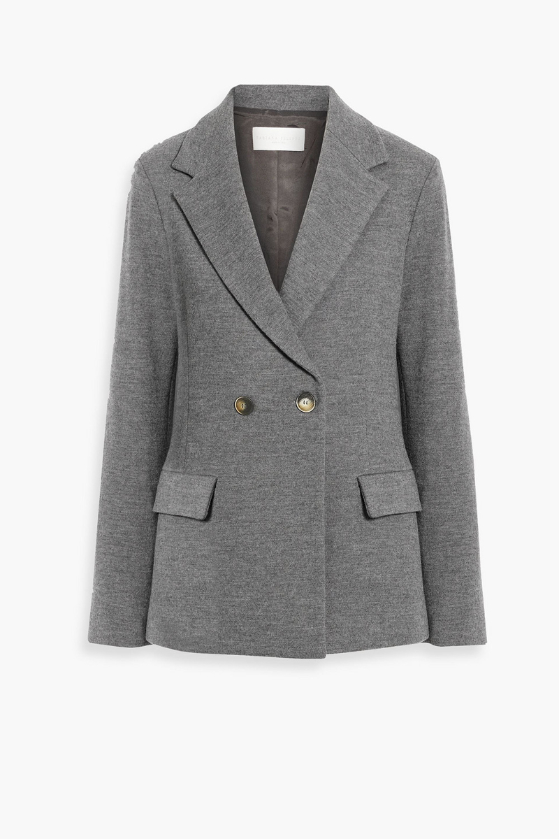 fabiana filippi - double-breasted merino wool blazer - gray - it 44