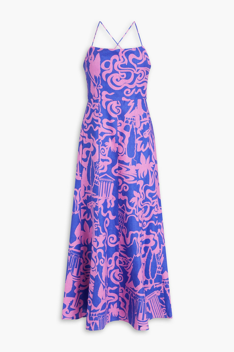 Mara Hoffman - Verona printed hemp midi dress - Blue - US 00