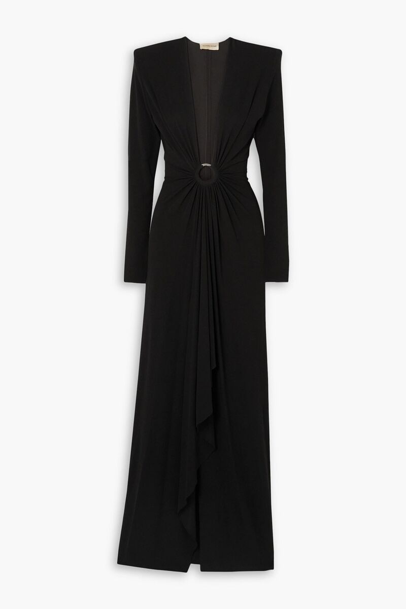 Alexandre Vauthier - Embellished stretch-jersey gown - Black - FR 42