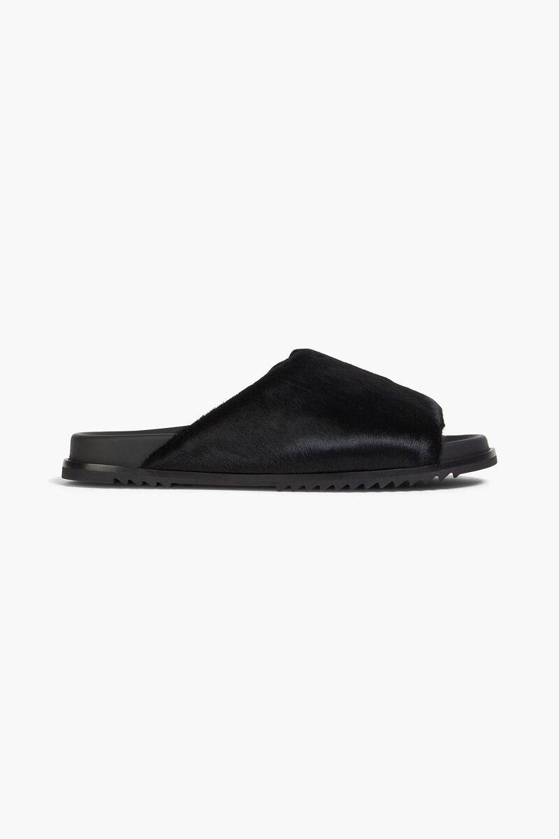 Rick Owens - Granolas calf hair slides - Black - EU 40