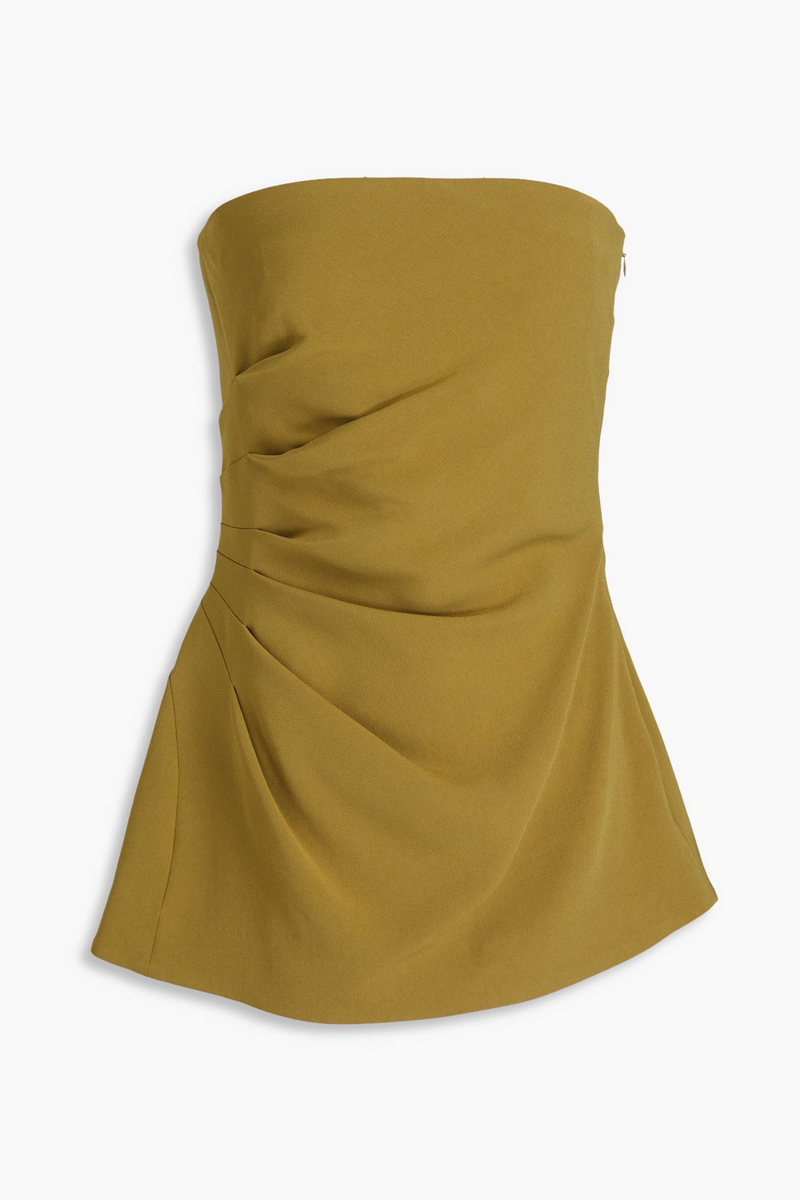 Proenza Schouler - Strapless draped crepe top - Green - US 12