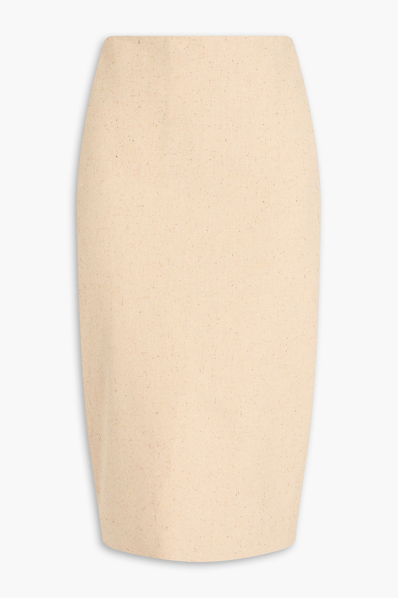 zimmermann - donegal cotton and silk-blend skirt - neutral - 00