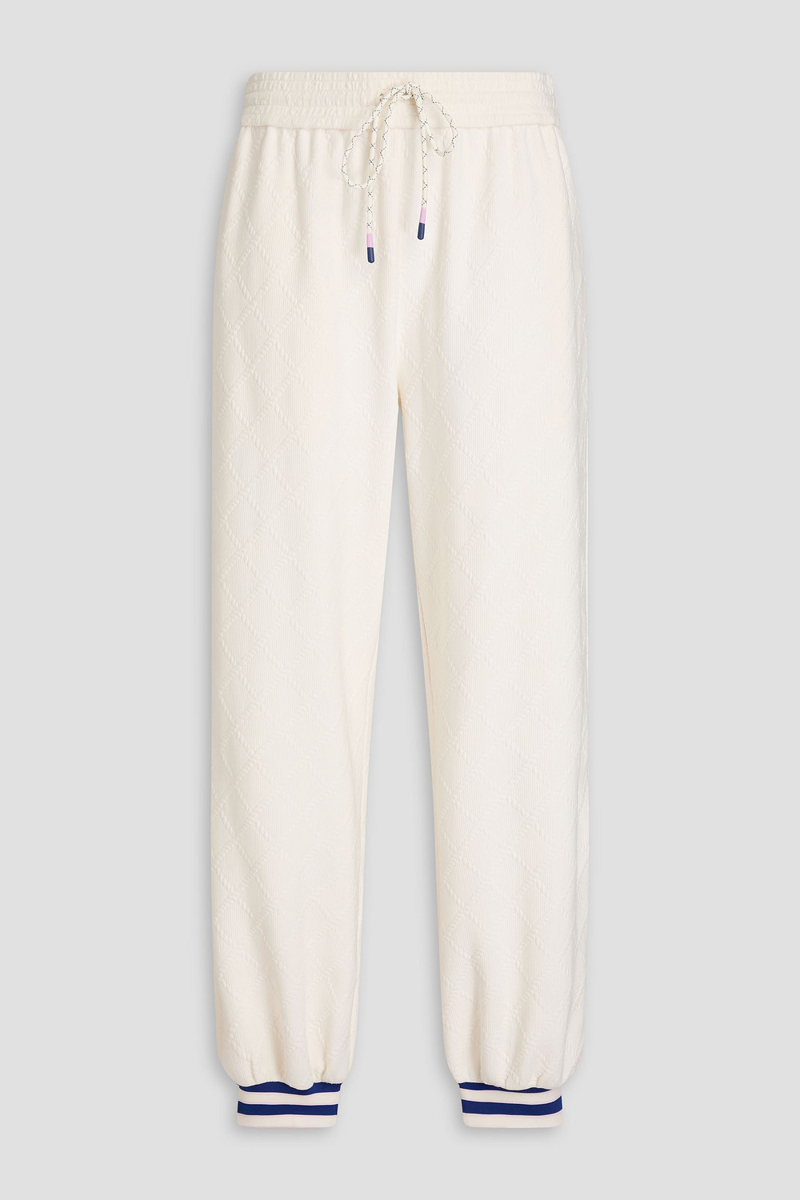 zimmermann - jacquard-knit track pants - white - 00