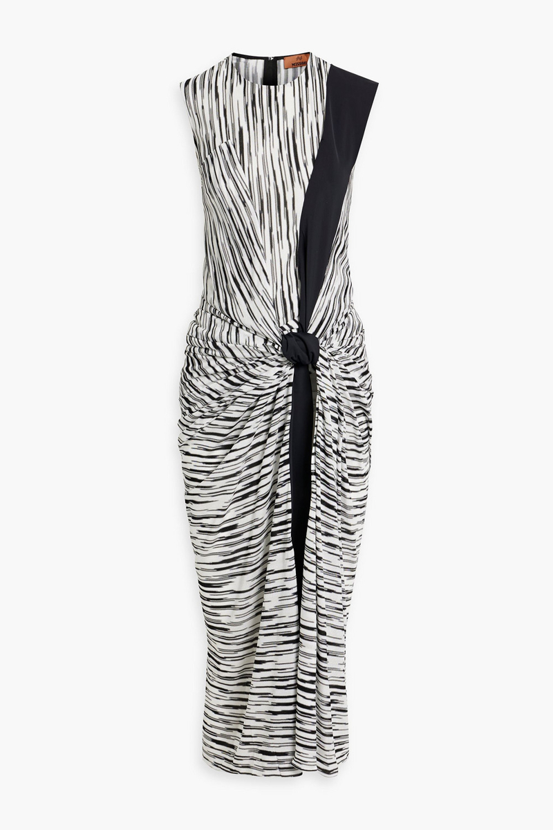Missoni - Knotted crochet-knit midi dress - Black - IT 40