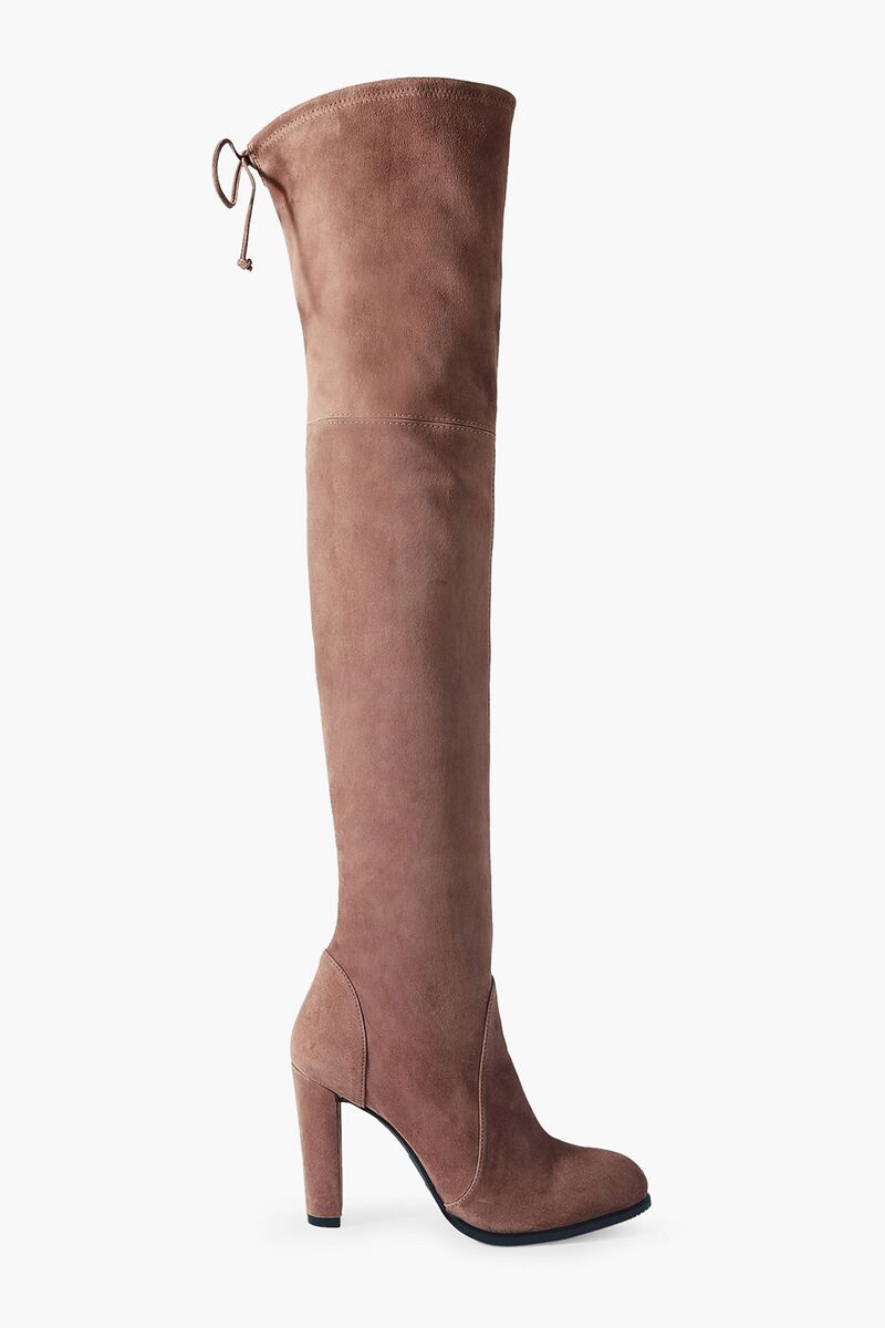 Stuart Weitzman - Stretch-suede over-the-knee boots - Neutral - EU 35.5