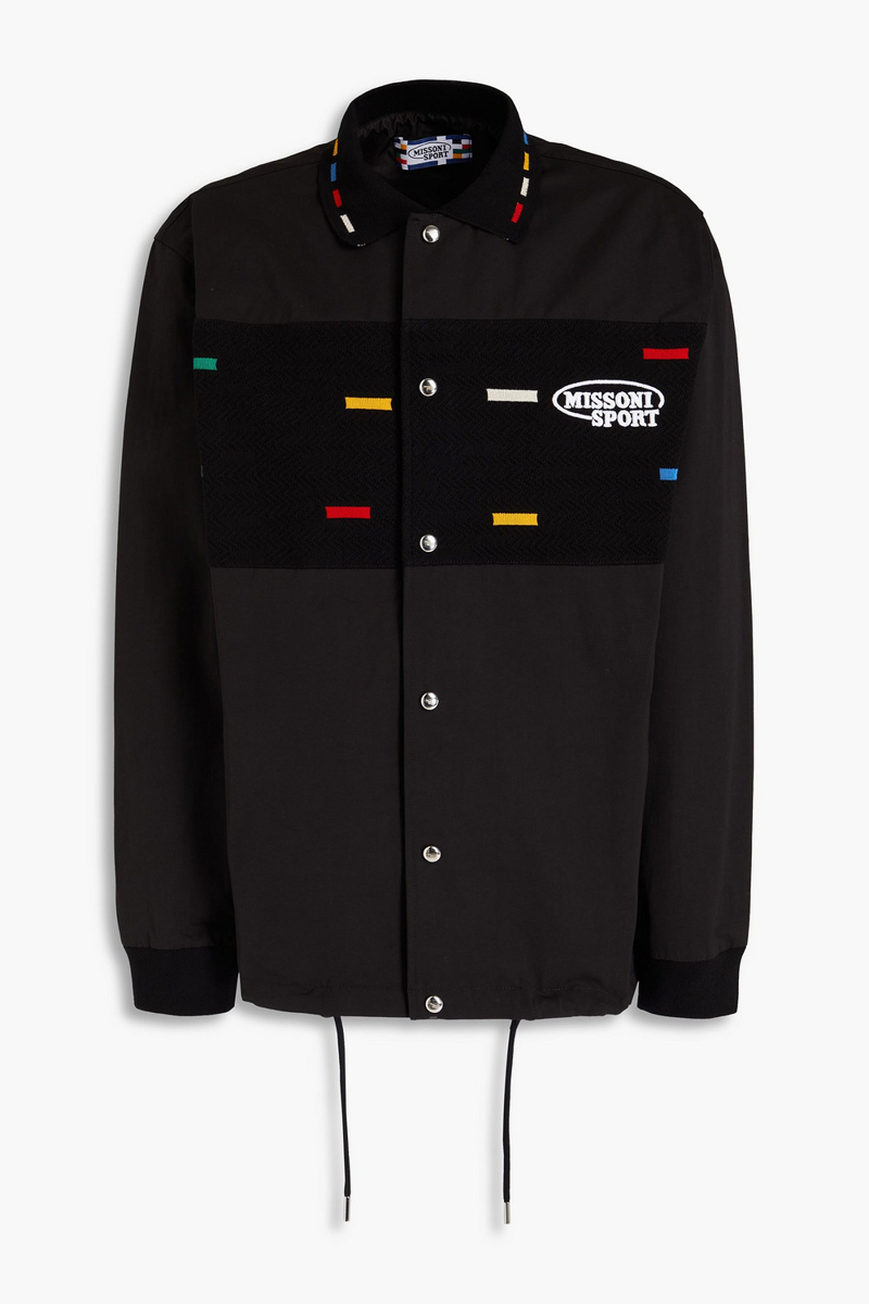 Missoni - Shell and jacquard-knit jacket - Black - XS