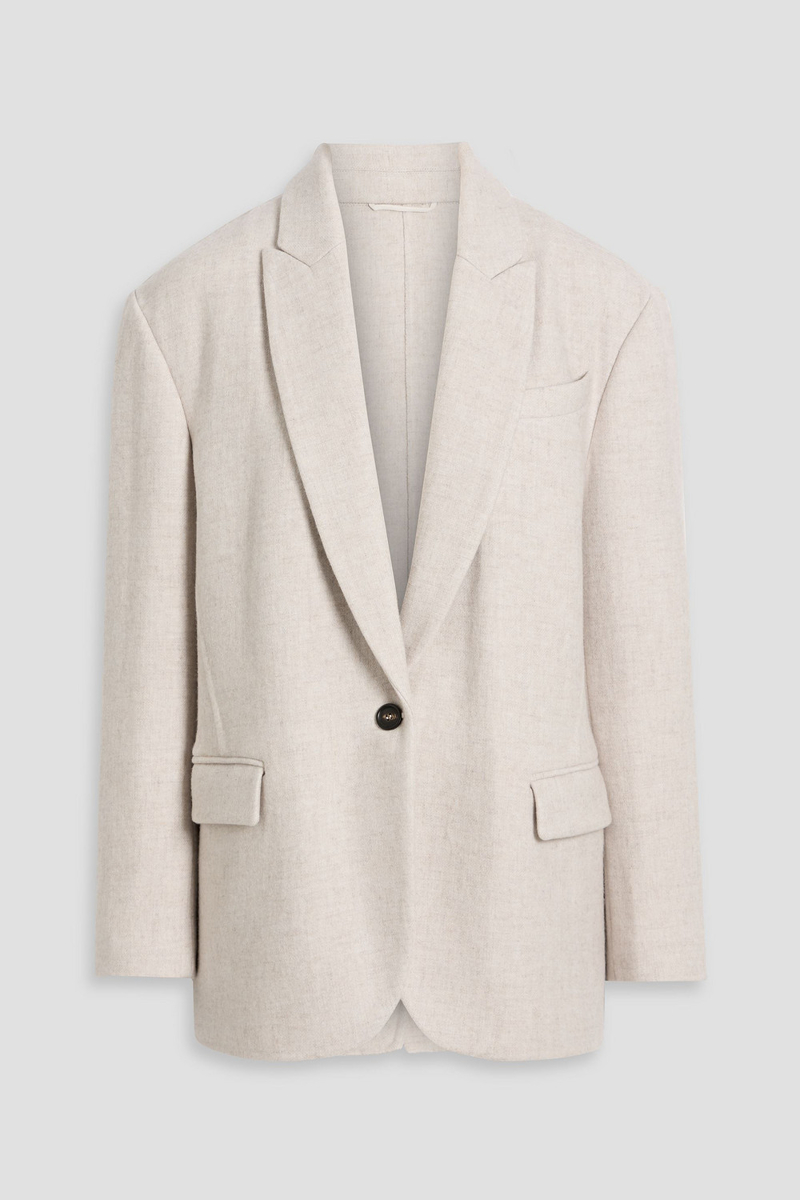 brunello cucinelli - cashmere and cotton-blend blazer - white - it 36