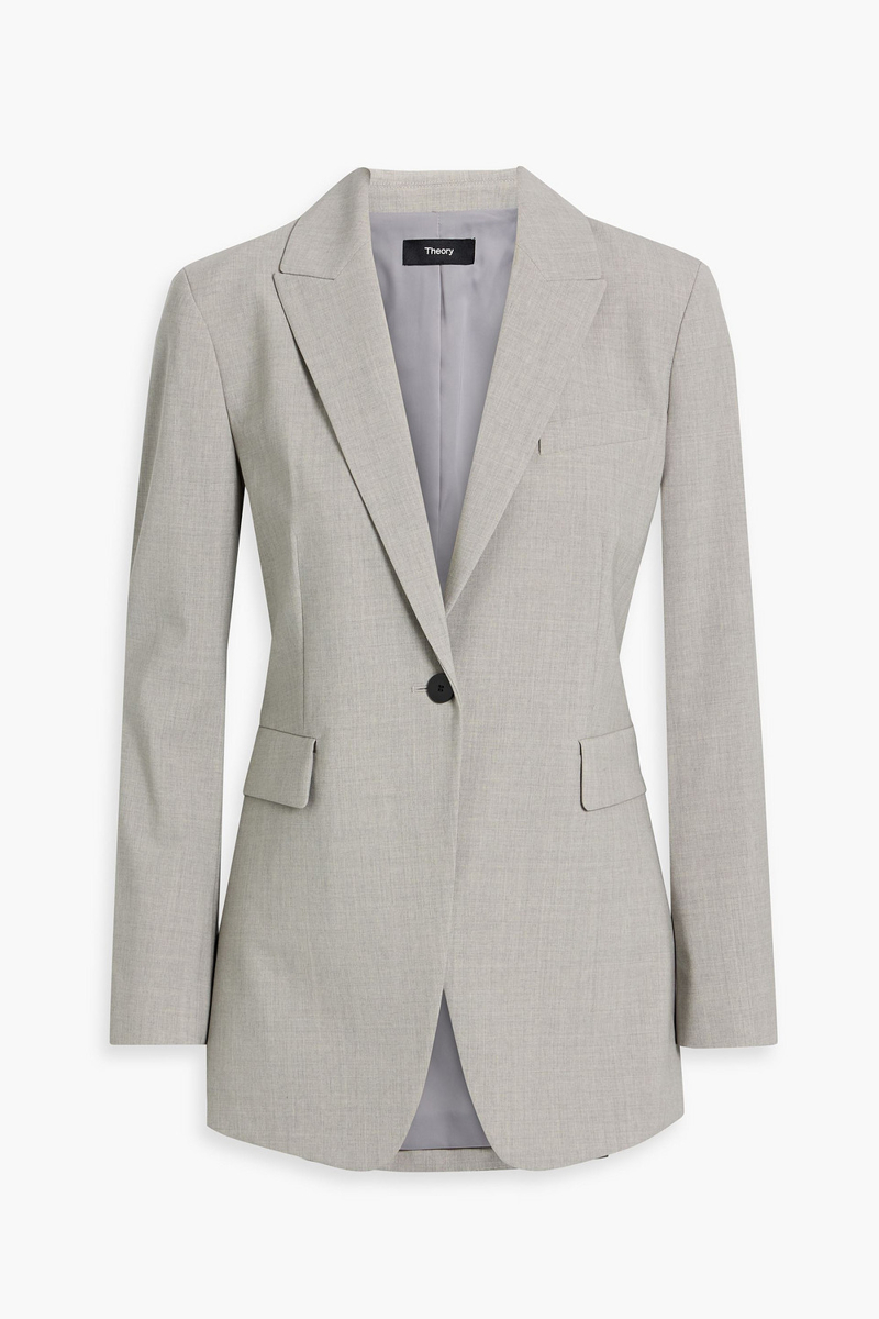 theory - wool-blend blazer - gray - us 0