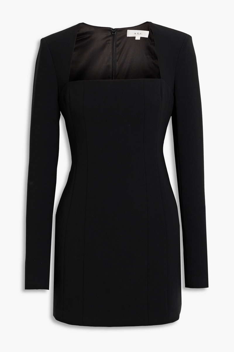a.l.c. - ella crepe mini dress - black - us 2