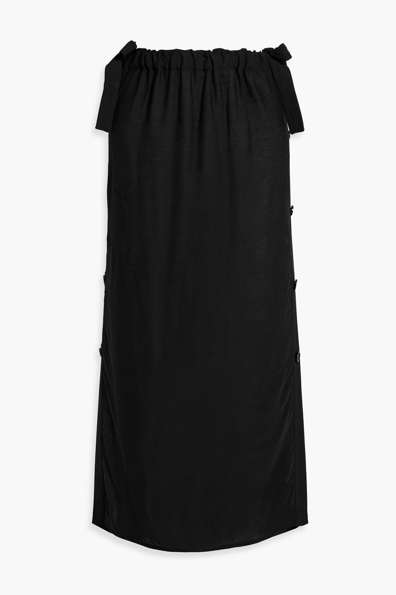 toteme - crepe midi skirt - black - fr 34