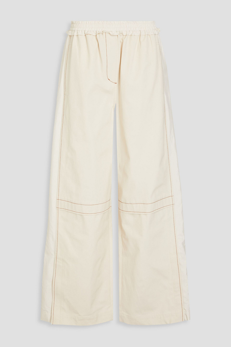 3.1 phillip lim - ripstop and cotton-canvas wide-leg pants - white - xs