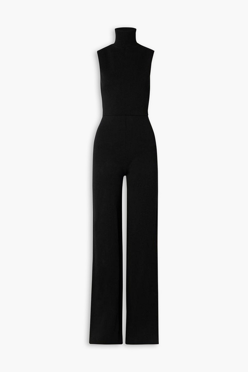 gauge81 - gijon open-back knitted turtleneck jumpsuit - black - de 38