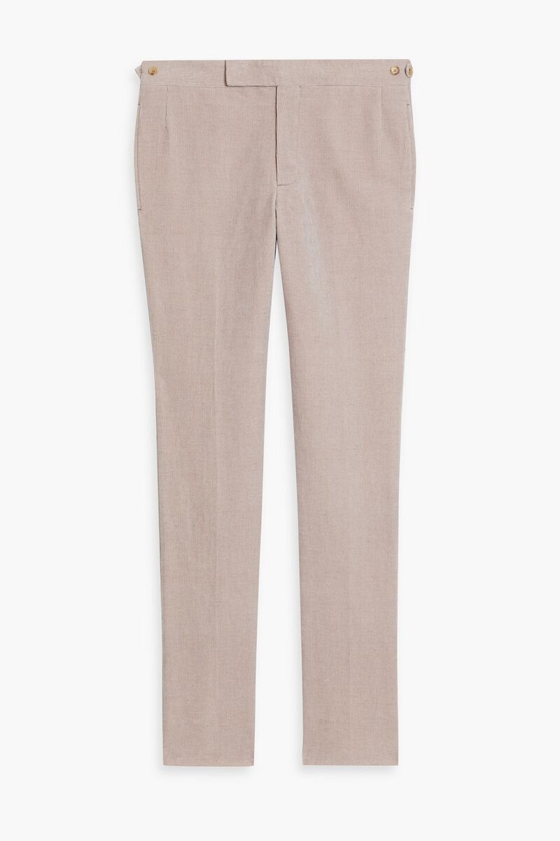 Gabriela Hearst - Sebastian slim-fit linen and cotton-blend corduroy pants - Pink - IT 54